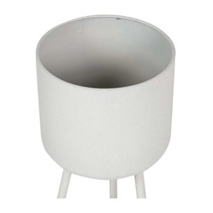 Plantero Metal Blanco 23x23x65 Cm