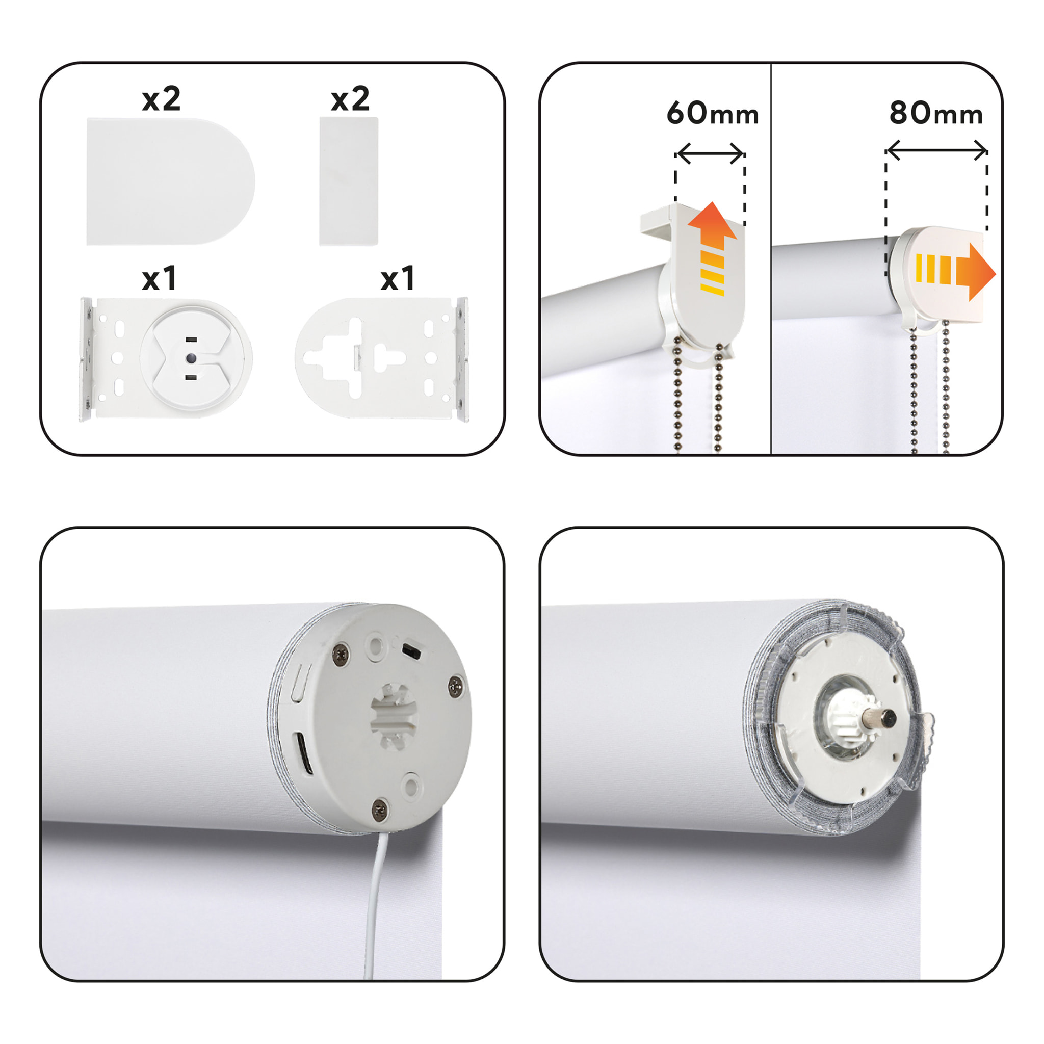 Estor motorizado BLACKOUT PRO Blanco puro