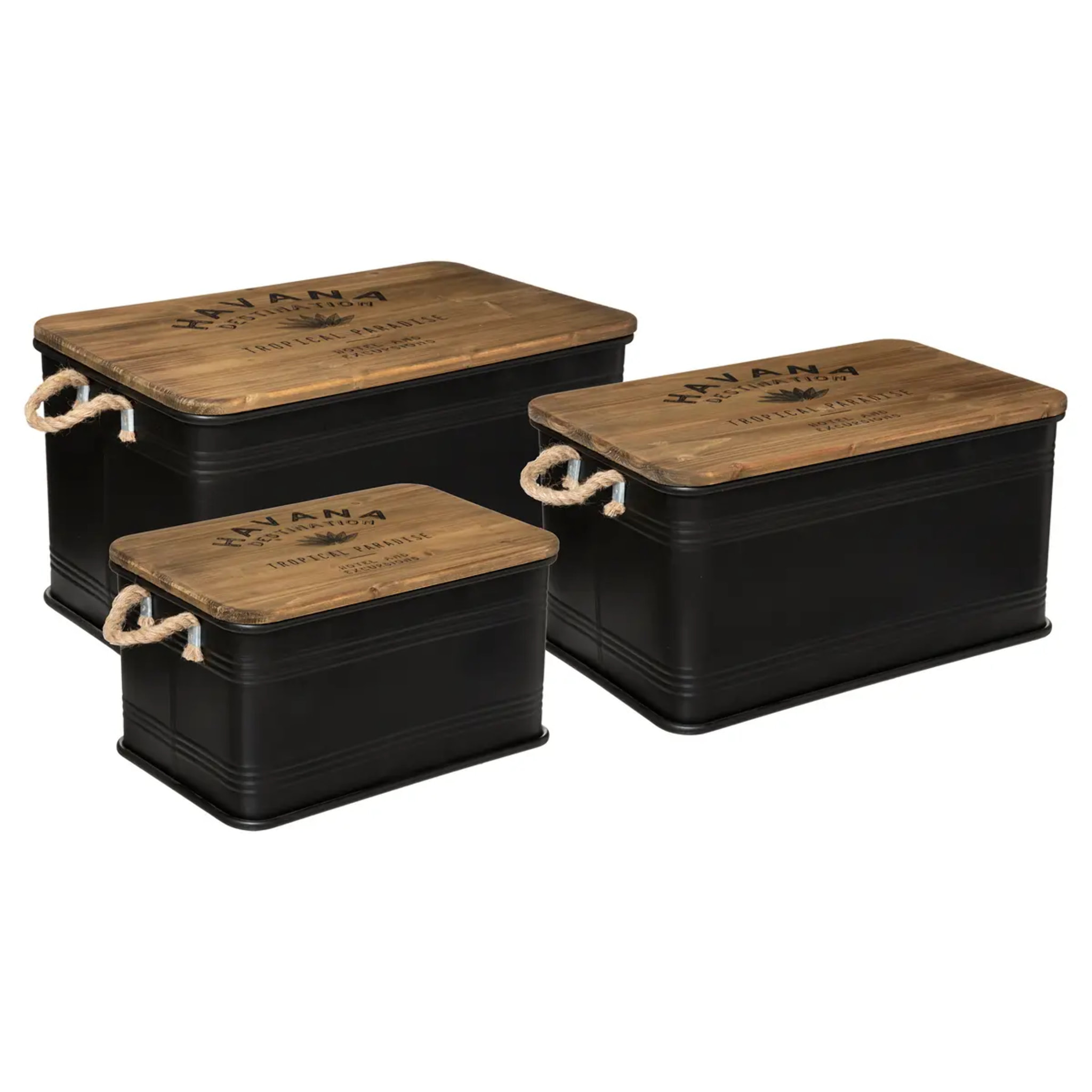 Set de 3 malles "Cuba" L45/54/60cm
