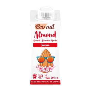 Bebida de Almendra Natural sin azúcar Bio Ecomil 200 ml