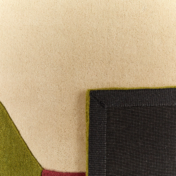 PANTONE - Tapis en laine fait main NUAGE SUCRE à motif abstrait multicolore