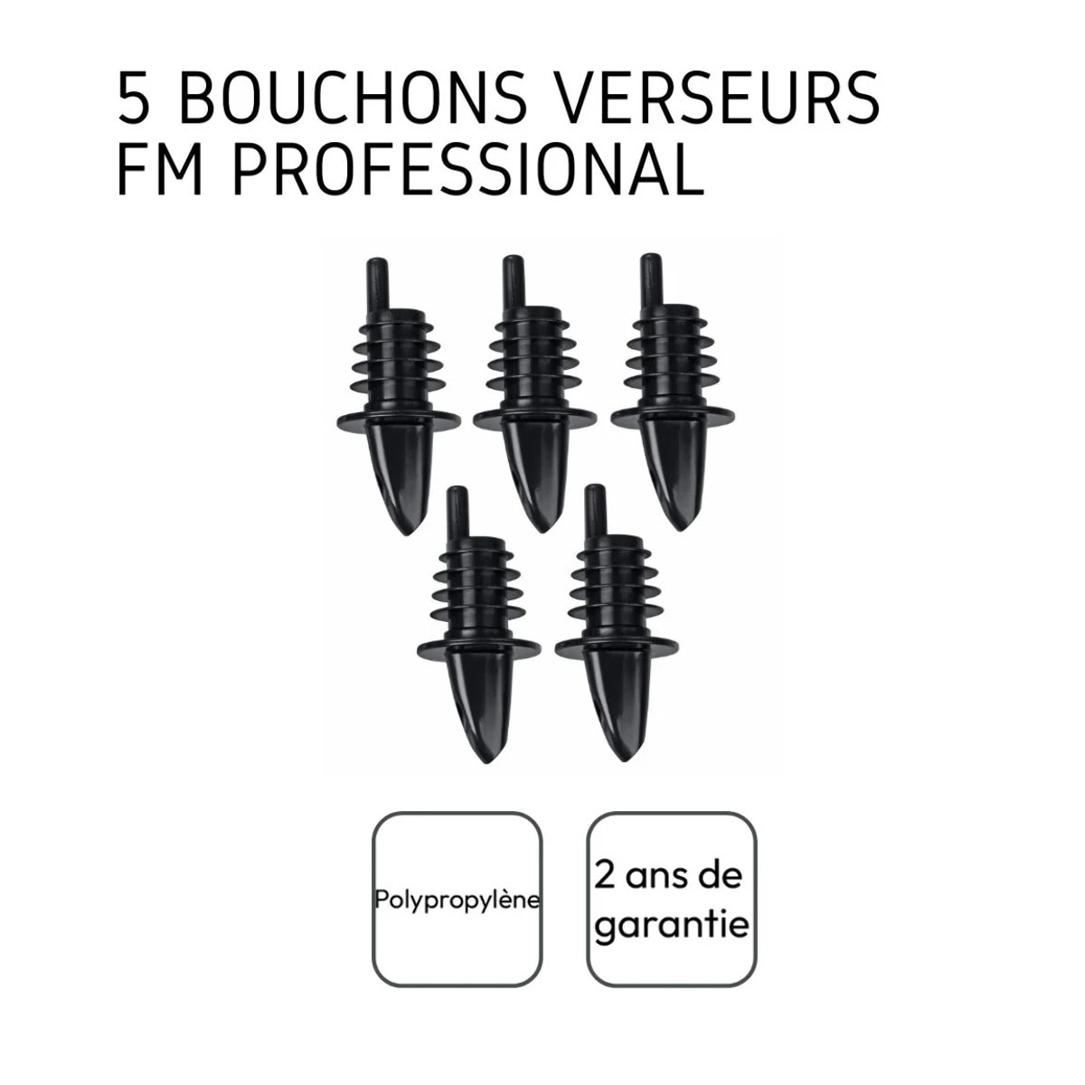 Lot de 5 bouchons verseurs FM Professional