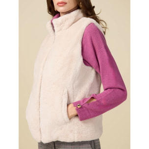 Oltre - Reversible sleeveless down jacket - Beige