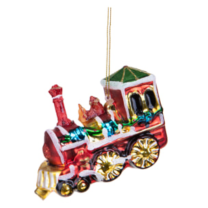 Trenino in vetro - Pezzi 4 - 11,5xH9x5,5cm - Bianchi Dino SpA