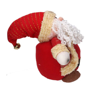 Babbo natale in tessuto rosso cm30x15h25