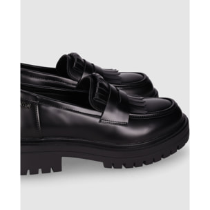 Zapatos de Piel Sintética - Negro - Tacón: Bajo