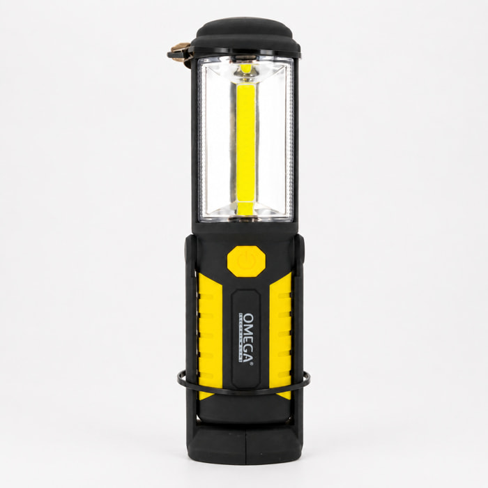 OMEGA Torcia da Lavoro Work Light LED COB Base Magnetica e Gancio 250 Lumen