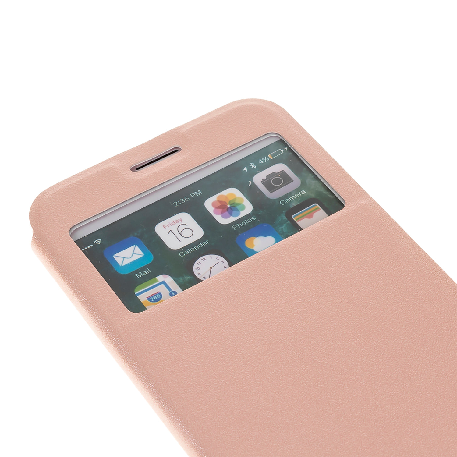 DAM CUSTODIA A LIBRO CON CHIUSURA MAGNETICA A FINESTRA Iphone 7 Plus/ Iphone 8 Plus 8x1x15 Cm. Colore: oro rosa