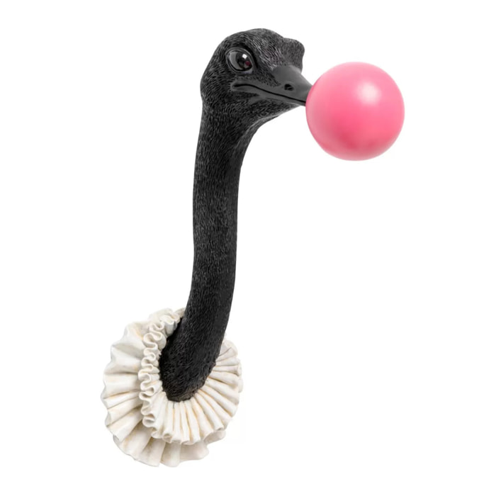 Déco murale autruche chewing-gum 41cm Kare Design