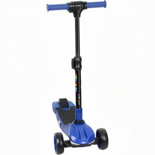 Trottinette électrique enfant pliable 3 roues 8Km/h max LED bleu