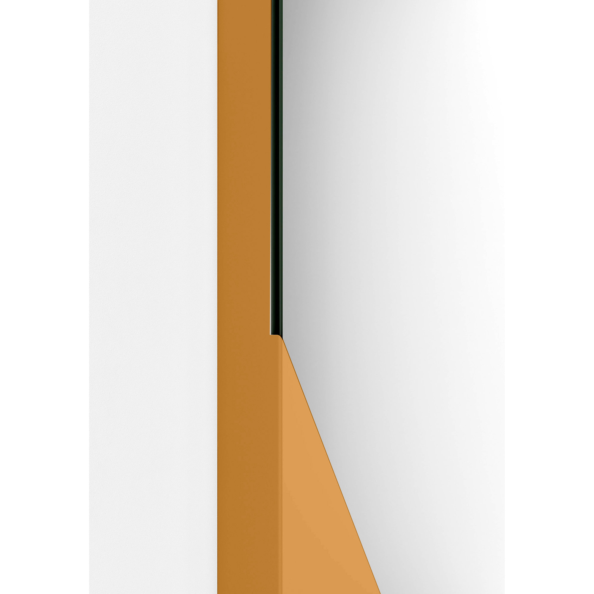 Espejo ovalado Aire haya mostaza 90x30x2 cm