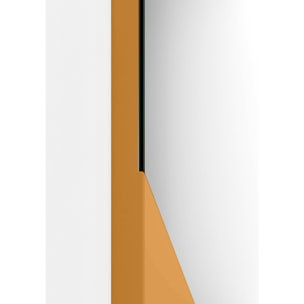 Espejo ovalado Aire haya mostaza 90x30x2 cm