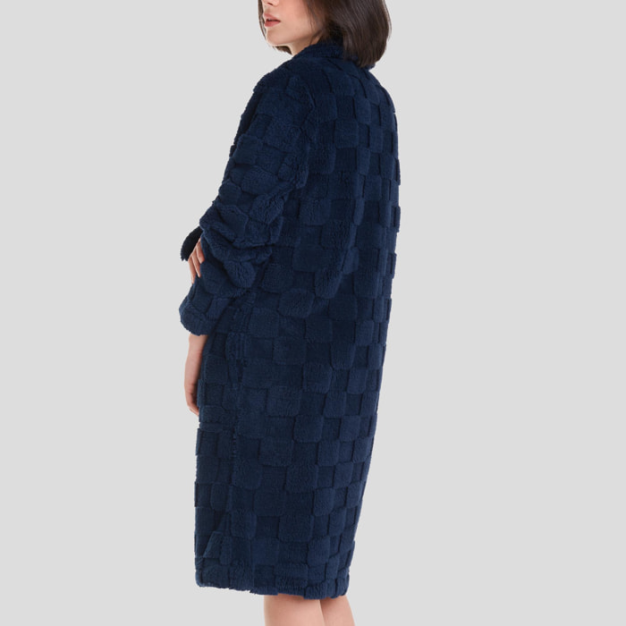 Bata larga de mujer Azul Marino