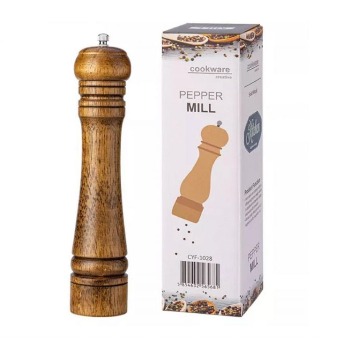 Moulin à poivre ou à sel en bois Herzberg HG8110