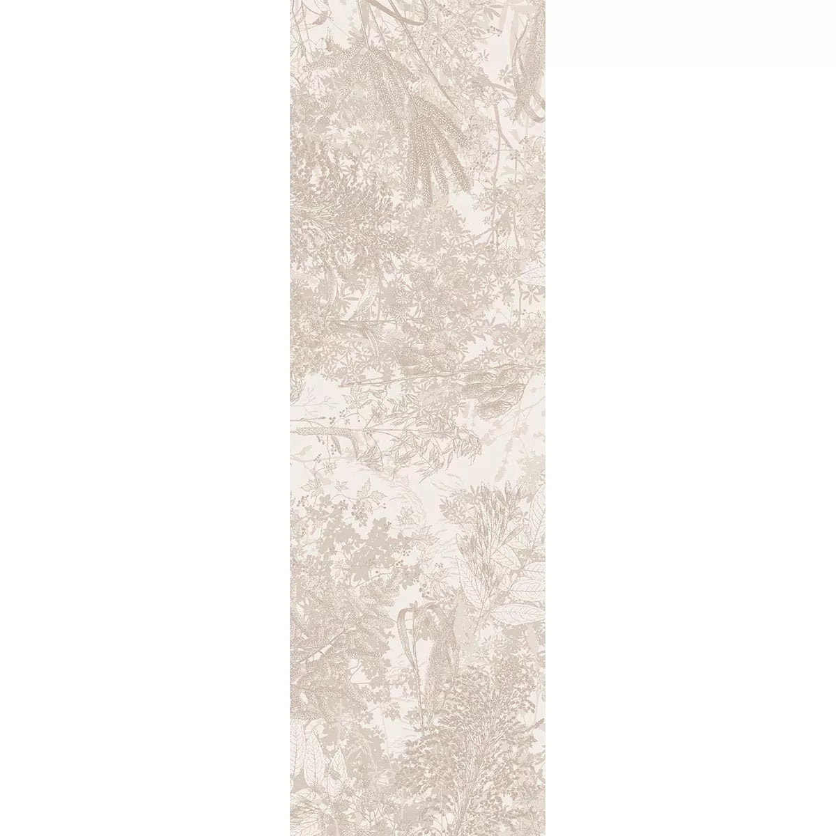 Chemin de table pur coton 220 g/m² motif jacquard beige Mille esprit jardins chanvre