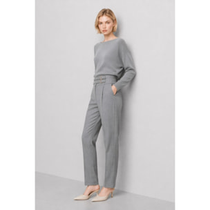 Kocca - Pantalone da donna a vita alta con fibbie e taglio dritto Donna