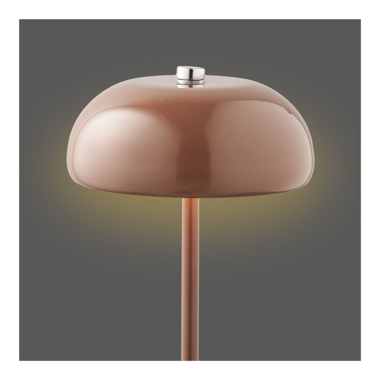 Lampada da tavolo Margate ricaricabile in metallo marrone ø13 cm