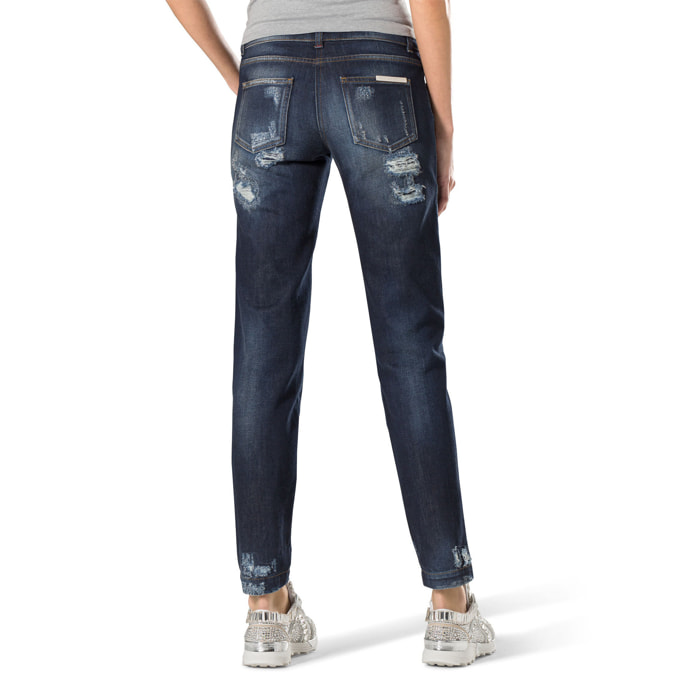 PHILIPP PLEIN boyfriend denim "lot to do"