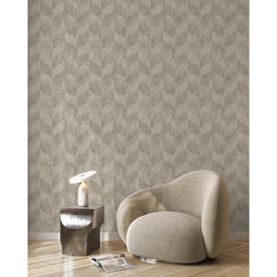 Papier peint géométrique abstrait beige gris