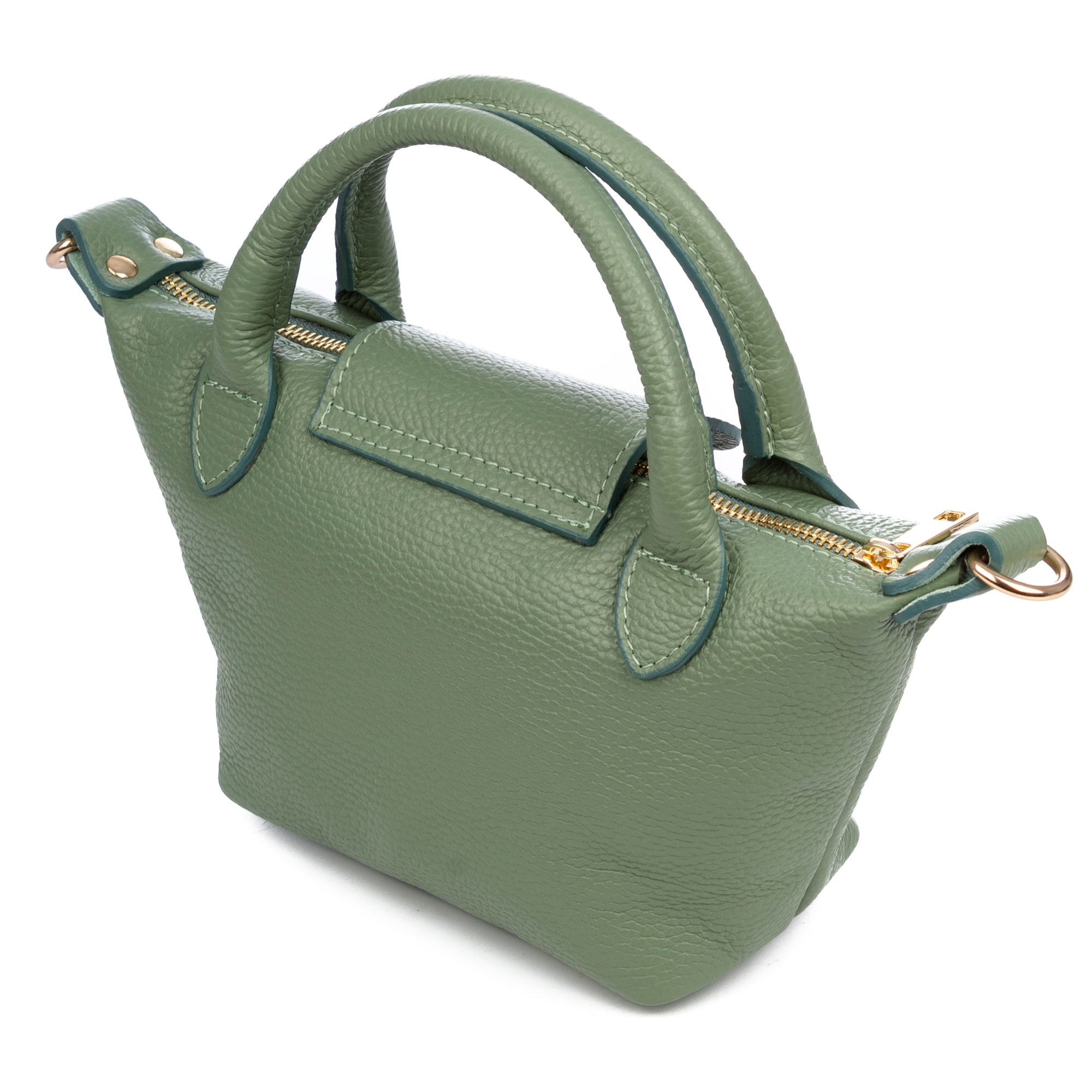 Aurano bolso bandolera tipo Tote mujer. Piel auténtica Dollaro bitono.