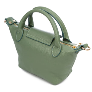 Aurano bolso bandolera tipo Tote mujer. Piel auténtica Dollaro bitono.