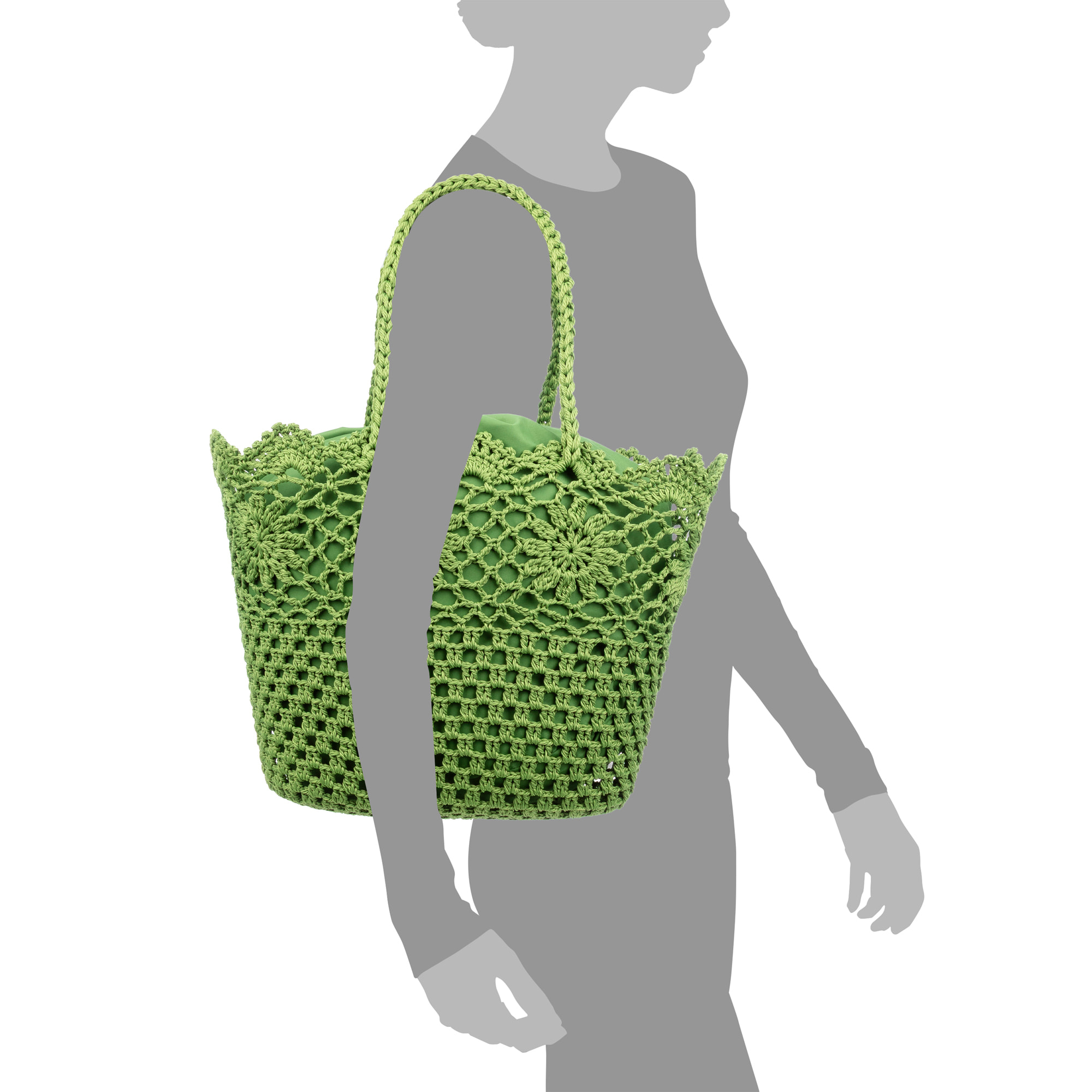 Zerba borsa a spalla donna. Realizzata in cotone.