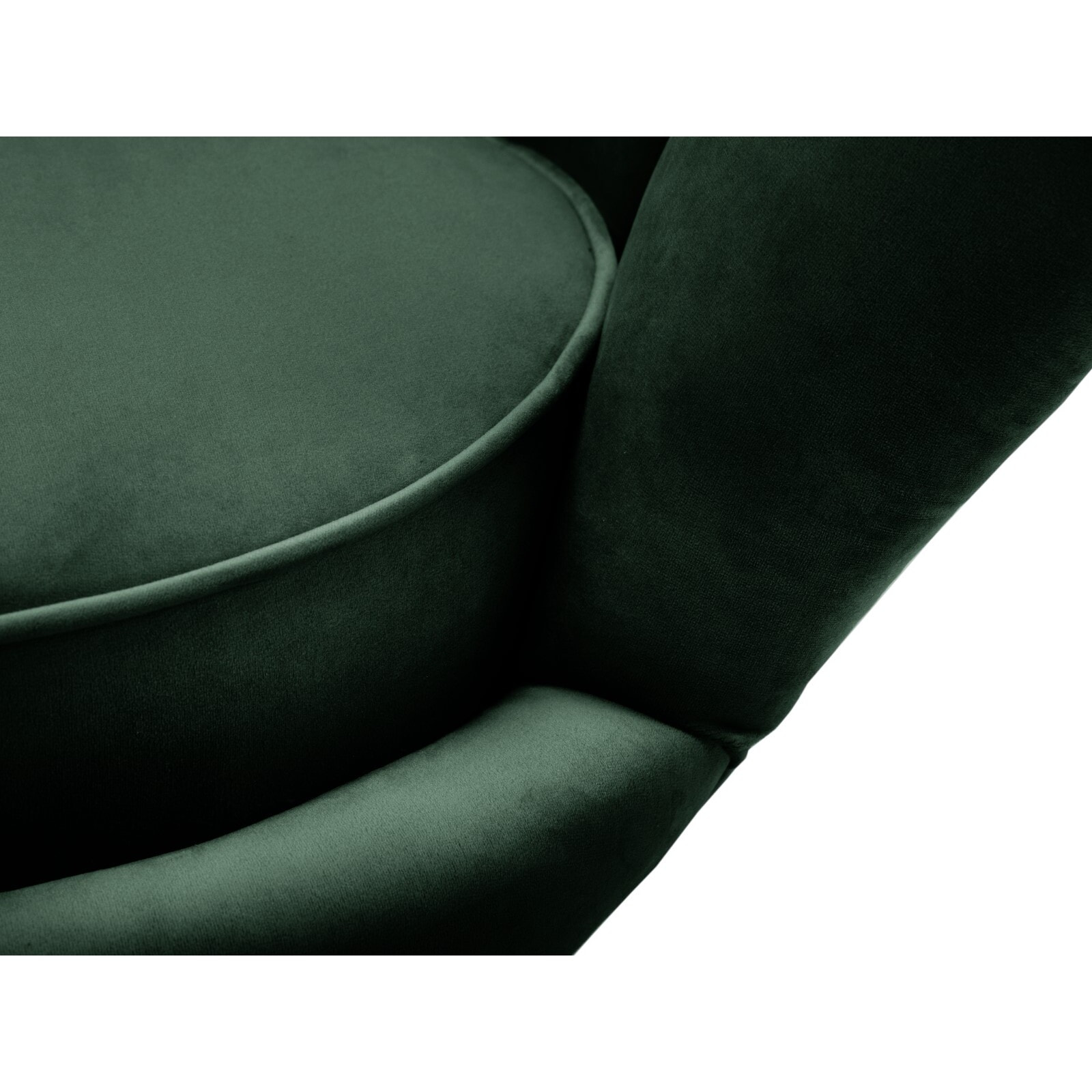 Fauteuil "Kingston" en velours vert bouteille