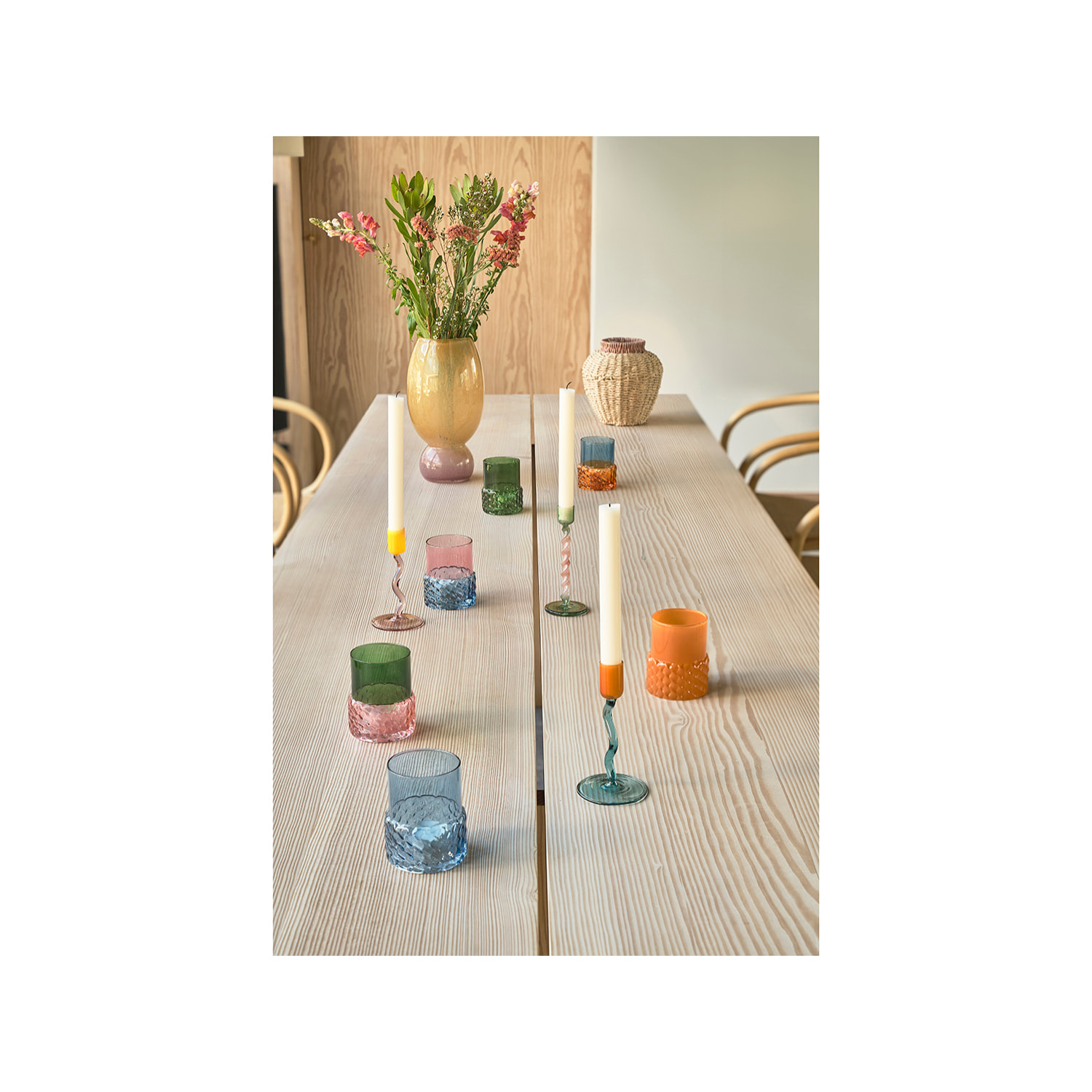 Bougeoir en verre Vivid