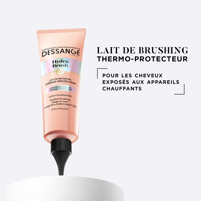 Dessange Hydra Brush Lait de Brushing Thermo-protecteur Cheveux Exposés aux Appareils Chauffants 125ml
