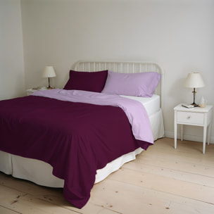 PARURE COPRIPIUMINO NATURAL COLOR MATRIMONIALE - 100% COTONE MADE IN ITALY