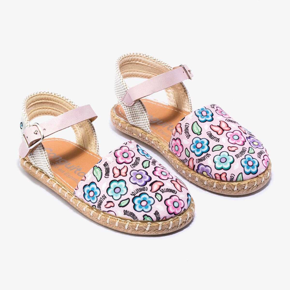 Espadrillas da bambina con fiori
