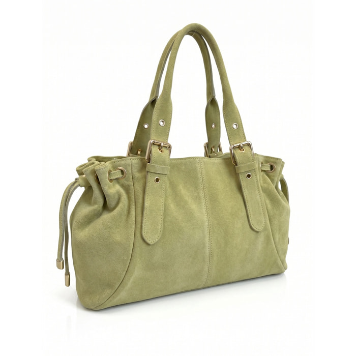 Borsa a mano da donna Made in Italy - Modello Lumena Lux - 100% pelle - 20.0 x 21.0 x 33.0 cm
