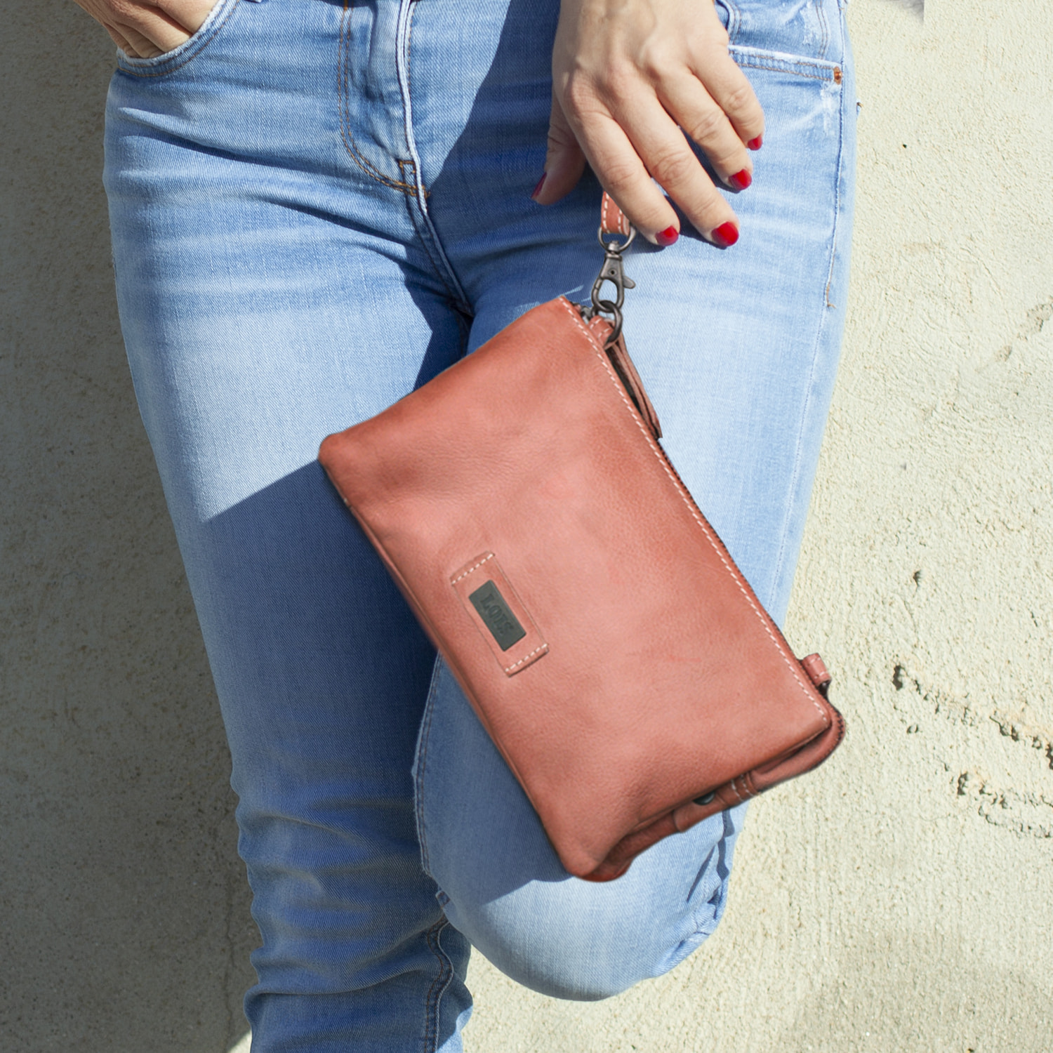 Bolso Bandolera Mujer Piel Lois Whitney Rojo