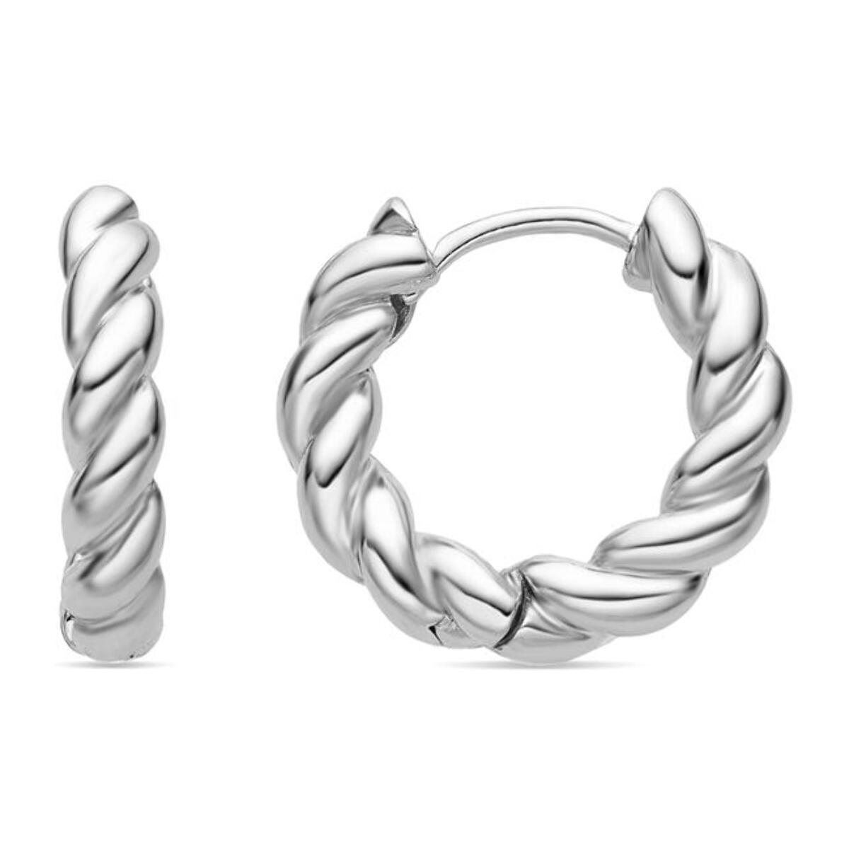 Pendientes Lux by Lux acabadoss en rodio