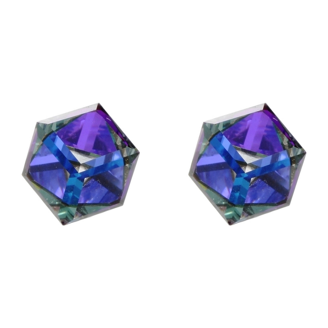 Pendientes Cubik adornado con cristales de Swarovski