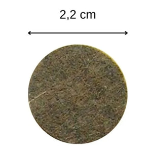 Rondelles feutre adhésives diamètre 22 mm par 12 Fackelmann