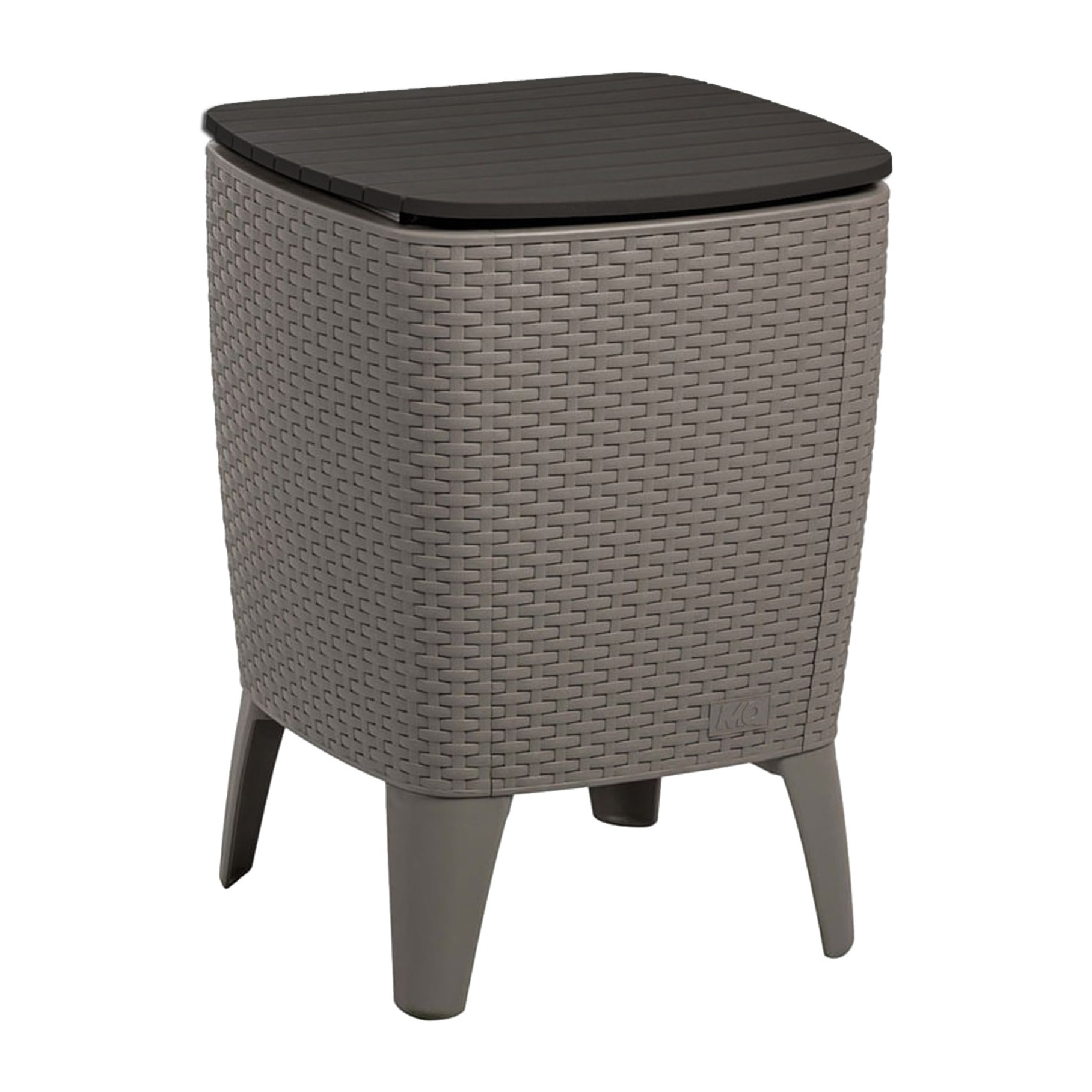 Well home - mesa auxiliar para exterior con enfriador de bebidas