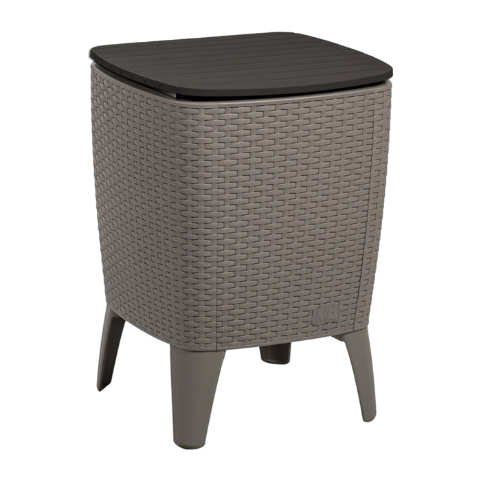 Well home - mesa auxiliar para exterior con enfriador de bebidas