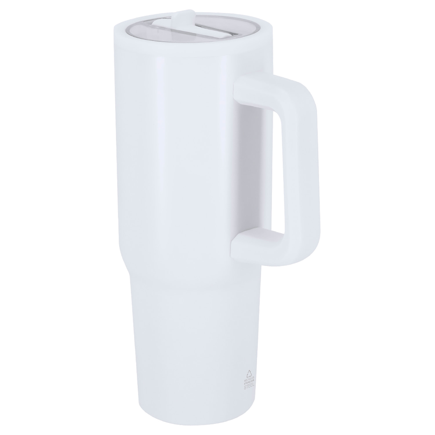 Jarra térmica de 870 ml de capacidad en Acero Inoxidable Reciclado con doble pared, tapadera hermética con boquilla plegable para beber y asa de transporte ergonómica. Libre de BPA