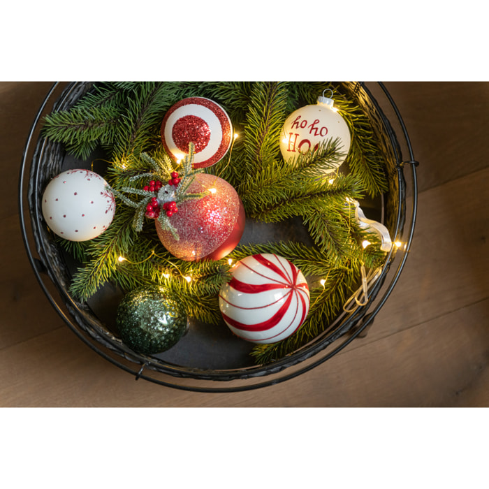 J-Line boule de Noël - verre - vert - small - 4 pcs