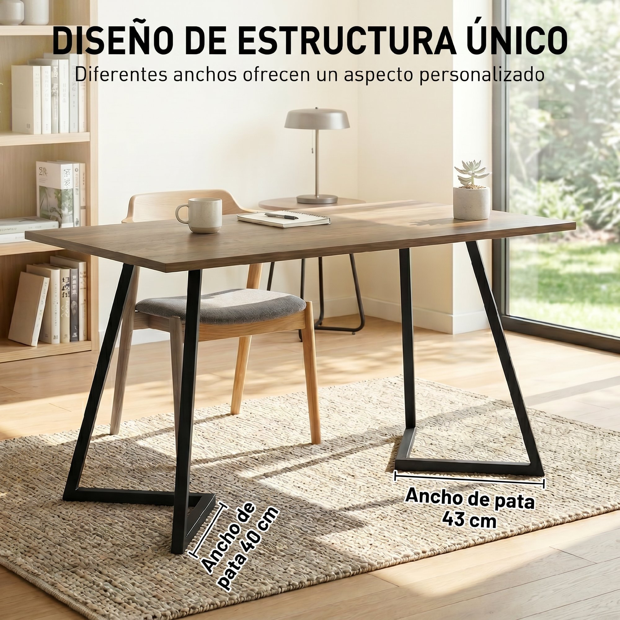 Patas de Mesa de Acero, Juego de 4 Patas para Muebles Industriales con Pies Ajustables y Tornillos para Mesa de Comedor, Banco, 43x3x72 cm, Negro