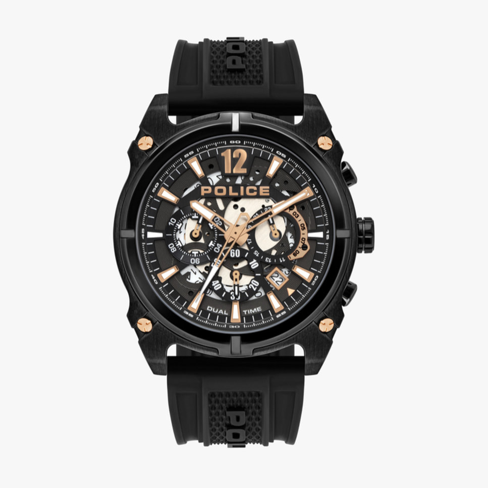 Reloj Police PL16020JSB61P Hombre Analogico Cuarzo con Correa de Silicona