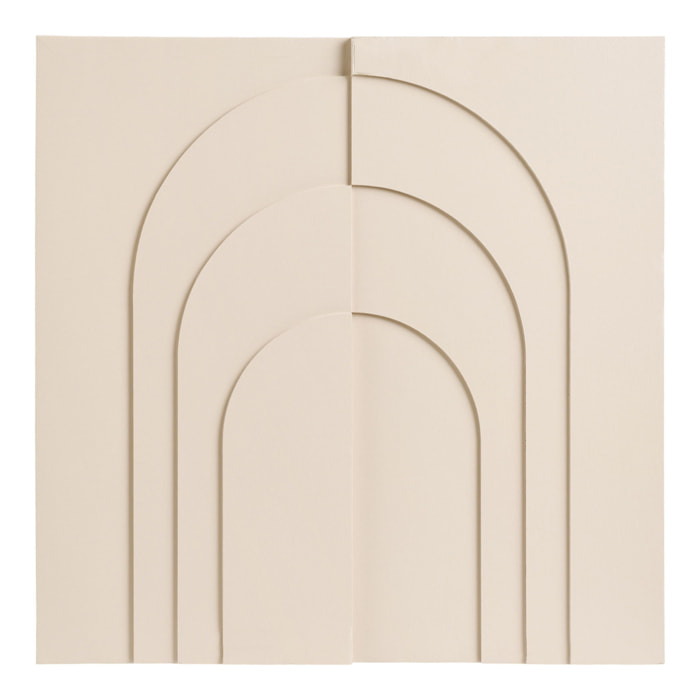 Ina Pannello Murale in Rilievo Beige 60x60 cm