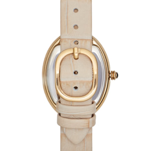 Orologio U.S. Polo Assn. con cinturino in pelle beige