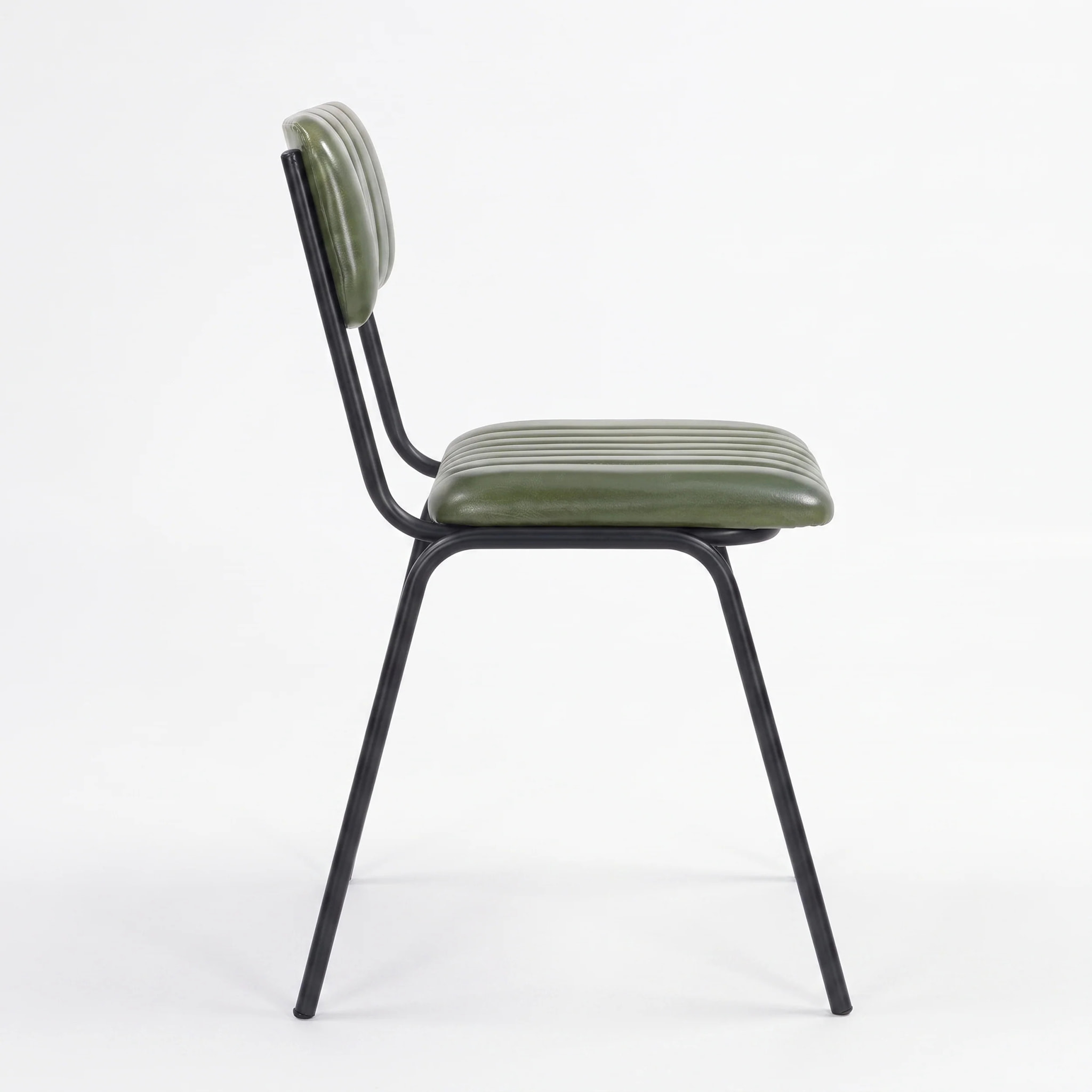 Lot de 2 chaises en cuir de buffle vert - Arsène