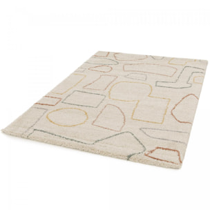 Tapis shaggy tissé motif géométrique BORE