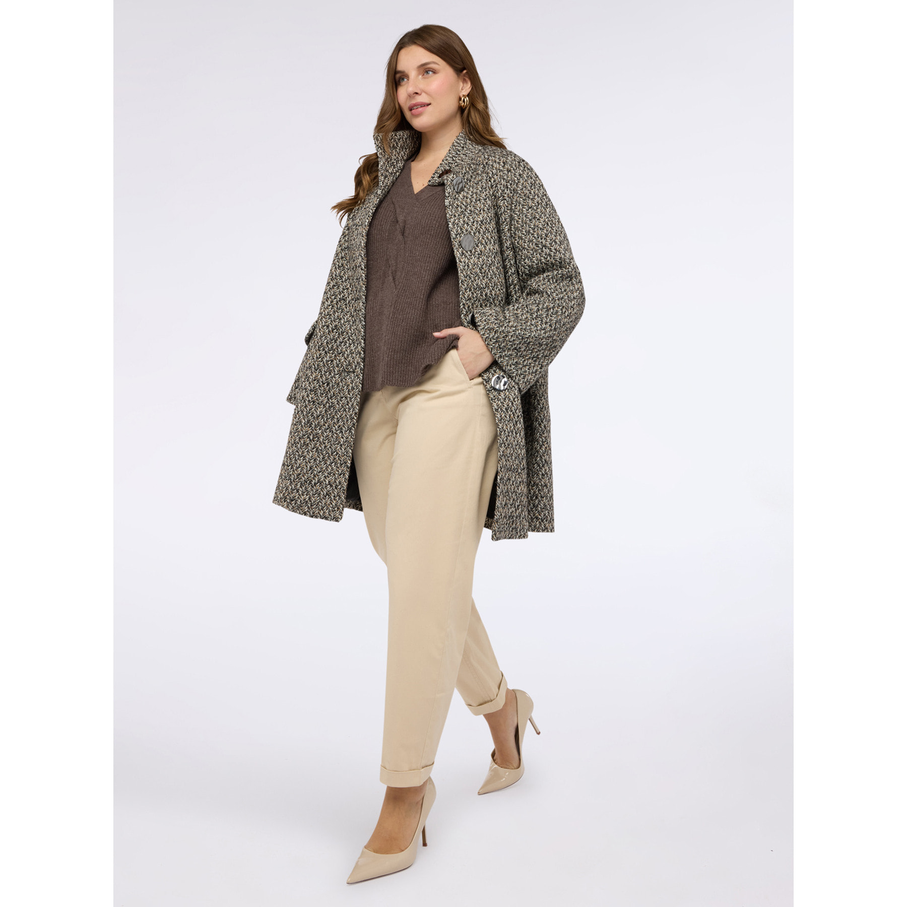 Fiorella Rubino - Pantaloni Balloon in cotone - Beige