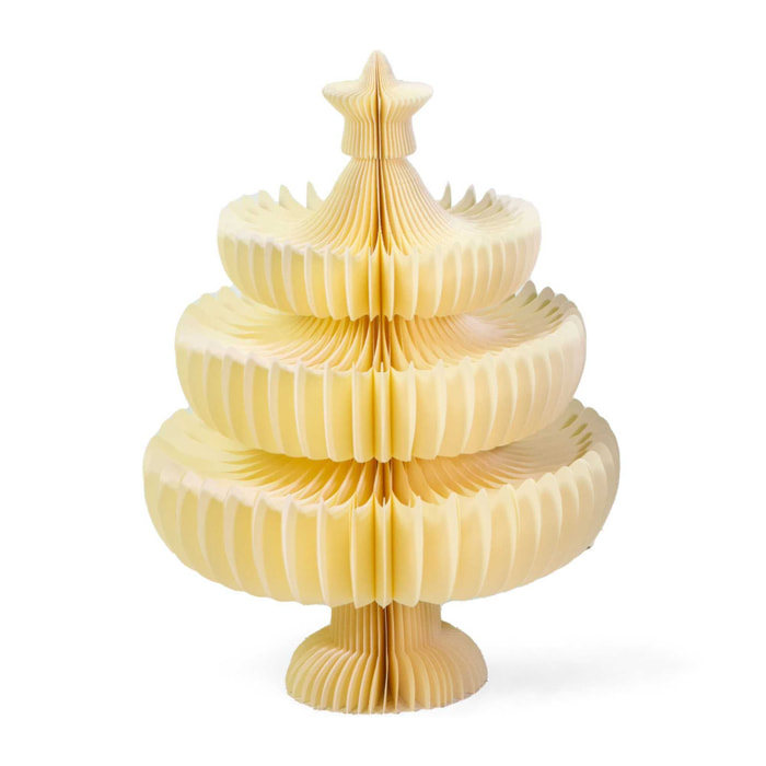 Albero in carta a nido d'ape color avorio cm ø72h100