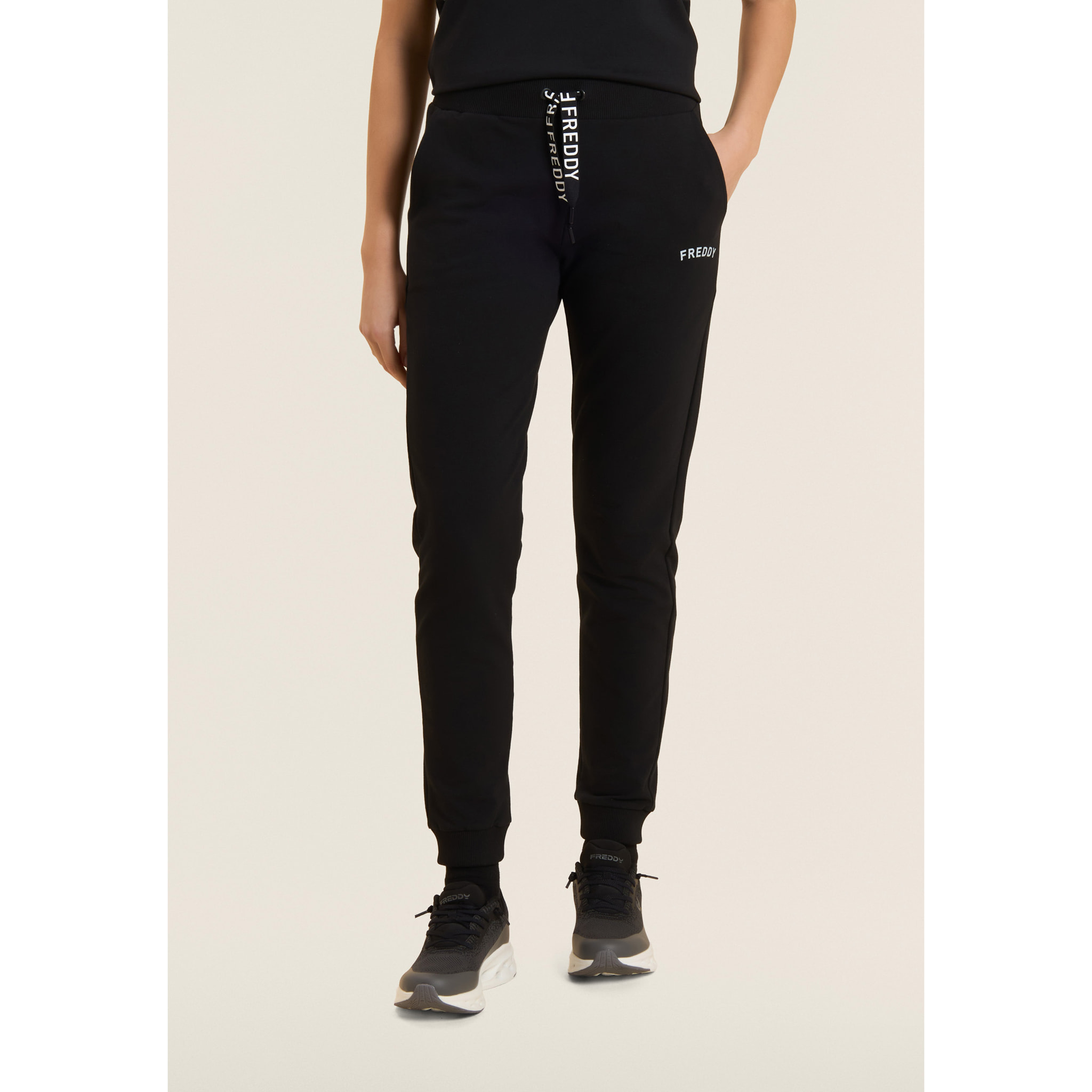 Pantaloni con Polsini in Costina e Logo FREDDY su coulisse