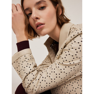 Motivi - Chaqueta calada de tejido revestido - Blanco